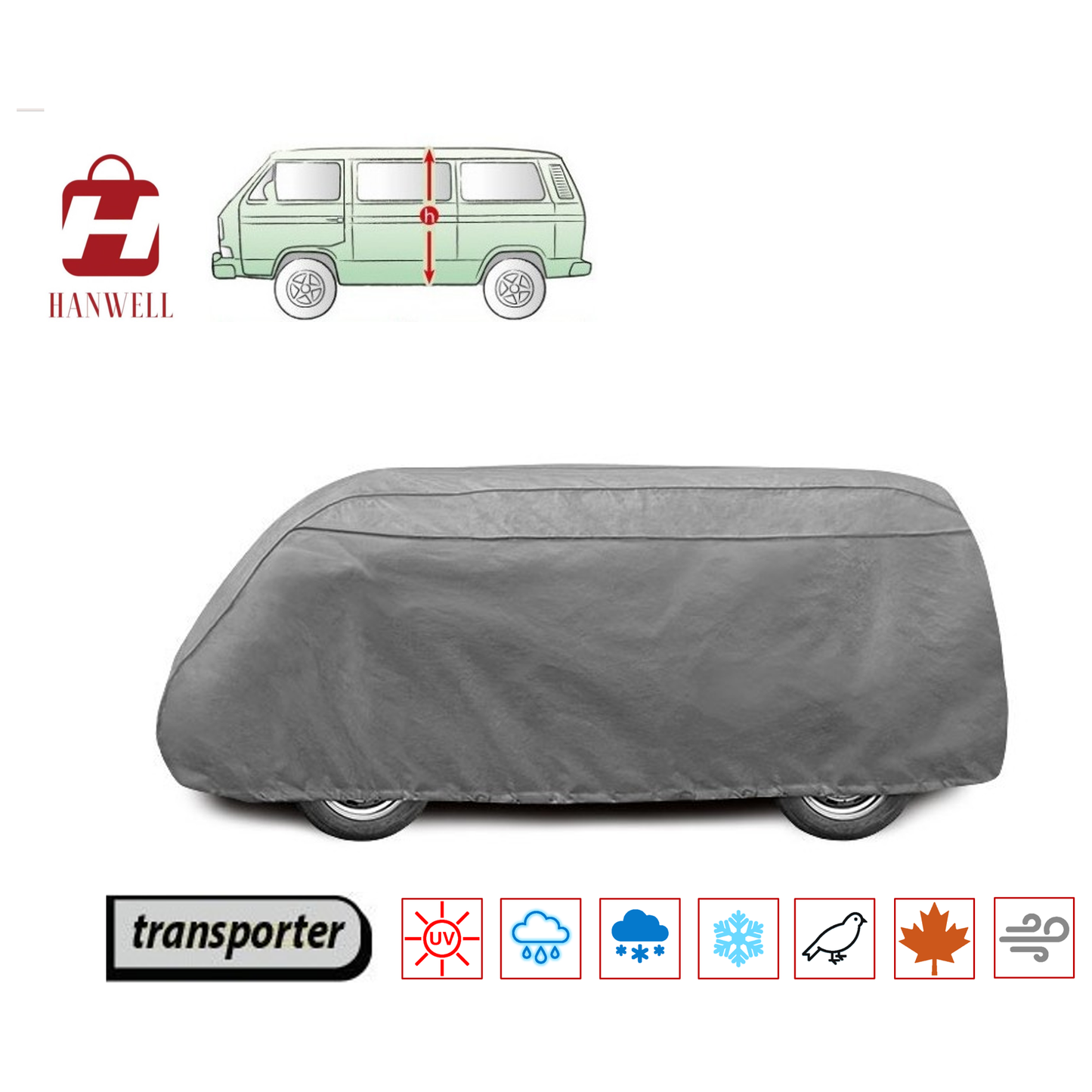 Car Cover for Volkswagen T3 | Hanwell Mobile Garage Anti UV Waterproof Snowproof Breathable