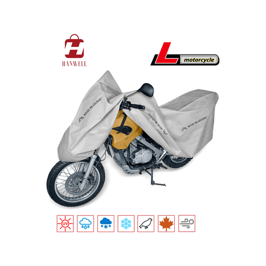 Motorcycle Cover 215-240 cm| Hanwell Optimal GarageAnti UV Waterproof Breathable All-Season Protection size L