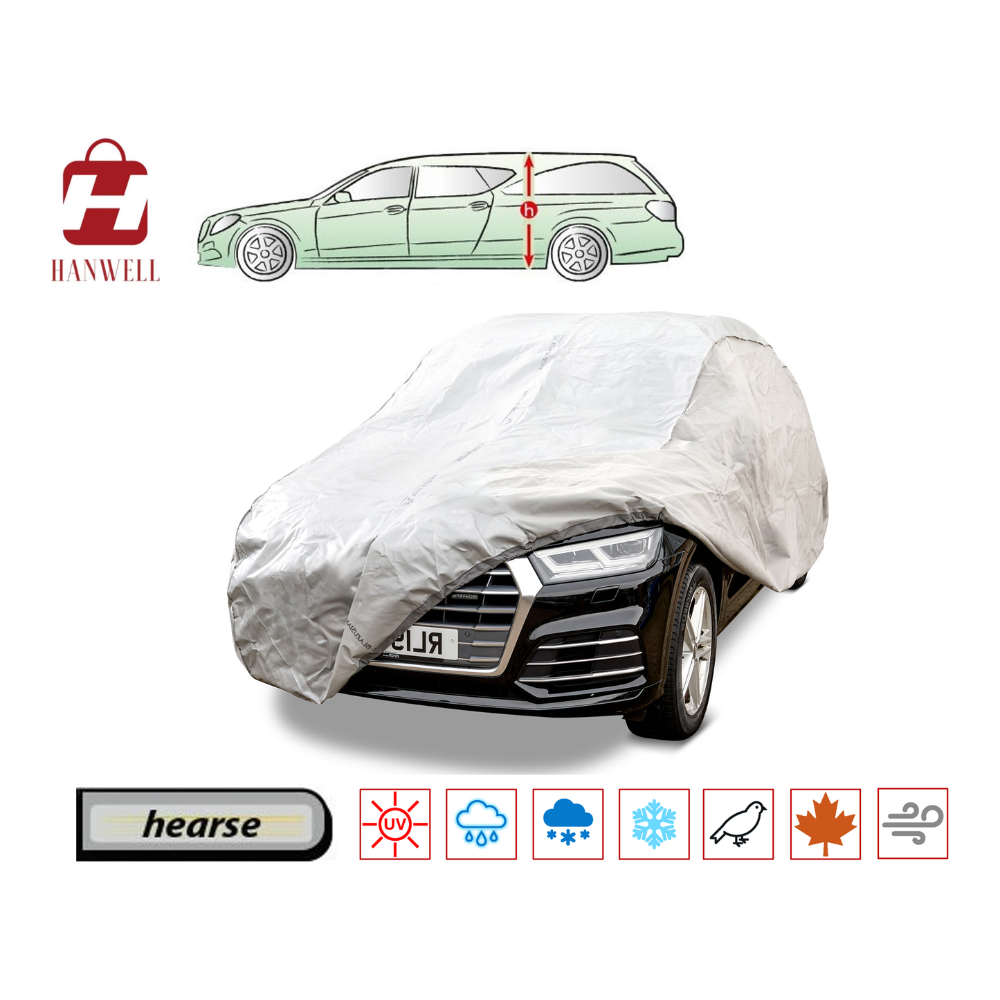 Car Cover for Hearse | Hanwell Mobile Garage Waterproof Anti UV Year-round Protection