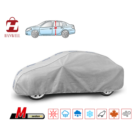 Car Cover for Sedan | Hanwell Mobile Garage Anti UV Waterproof Snowproof Breathable M