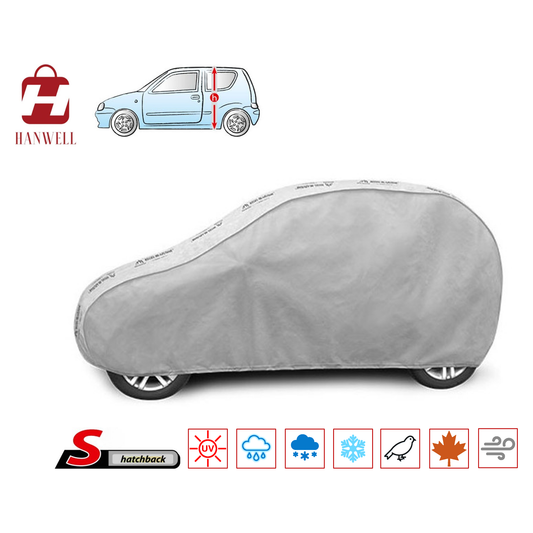 Car Cover for Hatchback | Hanwell Mobile Garage Anti UV Waterproof Snowproof Breathable S2